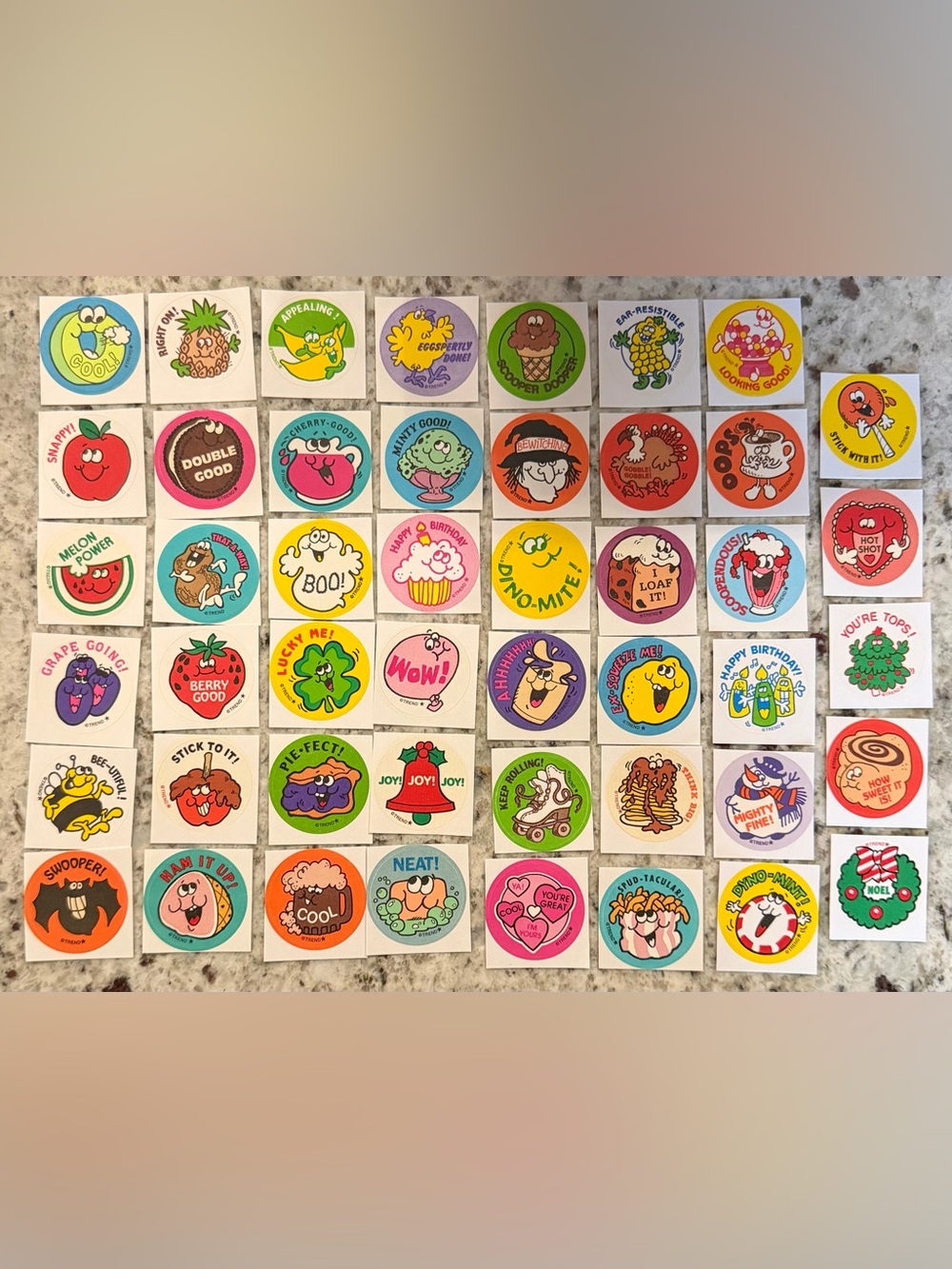 Set of 47 different Trend Brand Scratch & Sniff Stickers